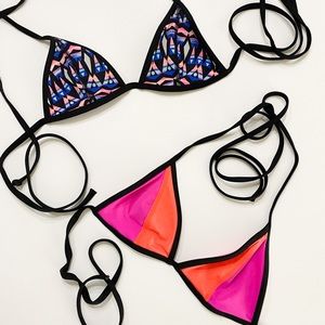 Pink by VS Two Bikini Tops XS